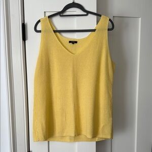 NYDJ Yellow Sleeveless Knit Top